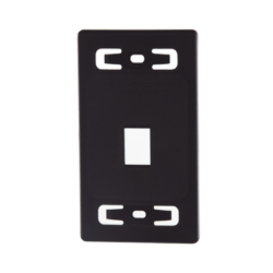 Placa de pared modular MAX, de 1 salida, Color Negro