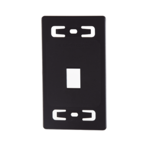 Placa de pared modular MAX, de 1 salida, Color Negro