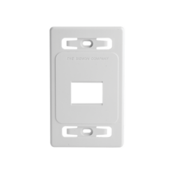 Placa de pared modular MAX, de 2 salidas, color blanco, version bulk (Sin Empaque Individual)