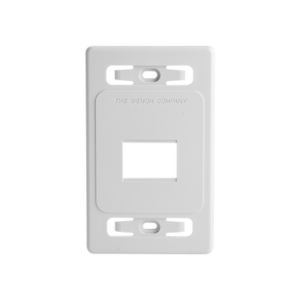 Placa de pared modular MAX, de 2 salidas, color blanco, version bulk (Sin Empaque Individual)