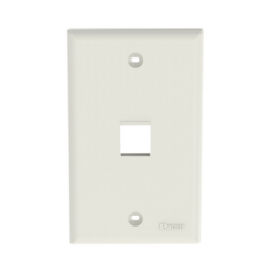Placa de Pared Vertical, Salida Para 1 Puerto Keystone, Color Blanco Mate