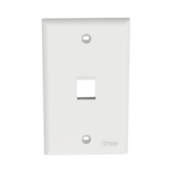 Placa de Pared Vertical, Salida Para 1 Puerto Keystone, Color Blanco