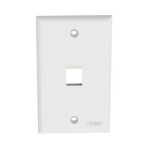 Placa de Pared Vertical, Salida Para 1 Puerto Keystone, Color Blanco