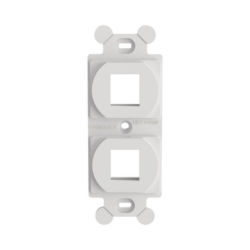 Marco de Módulo Dúplex, Para Placas Frontales Estándar NEMA 106, Acepta 2 Módulos Keystone, Color Blanco