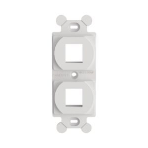 Marco de Módulo Dúplex, Para Placas Frontales Estándar NEMA 106, Acepta 2 Módulos Keystone, Color Blanco