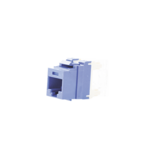 Conector Jack Estilo 110 (de Impacto), Tipo Keystone, Categoría 5e, de 8 posiciones y 8 cables, Color Azul