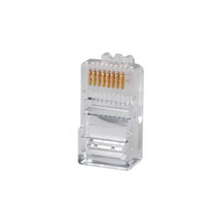 Plug RJ45 Cat5e, Para Cable UTP Calibre 22 a 26 AWG, Chapado en Oro de 50 micras