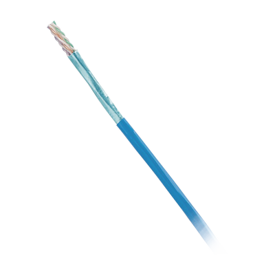 Bobina de Cable Blindado F/UTP de 4 Pares, Cat6, LSZH (Libre de Gases Tóxicos), Color Azul, 305m
