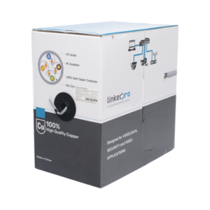 Bobina de cable de 305 m, ( 1000 ft ), Cat5e, alto desempeño, de color Gris, UL, para aplicaciones en video vigilancia, redes de datos. Uso Interior