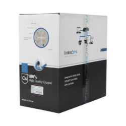 Bobina de cable de 305 metros Cat6+, CMR, CALIBRE 23 ALTO RENDIMIENTO, ETL,UL, color azul, super flexible, para aplicaciones de video vigilancia, video HD, y redes de datos. Uso interior.