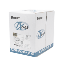 Bobina de Cable UTP 305 m. de Cobre TX6-28®, Azul, Categoría 6, Diámetro Reducido (28 AWG), CM/LSZH, de 4 pares