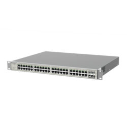 Switch Administrable Capa 3 con 48 puertos Gigabit PoE 802.3af/at + 4 SFP+ para fibra 10Gb, gestión gratuita desde la nube, 740W
