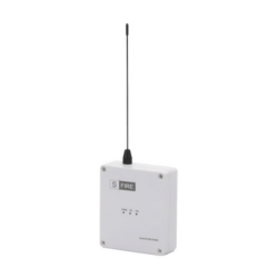 Transmisor inalámbrico / Alimentado a 12Vcc / Entrada de 2 contactos secos NA / Distancia máxima de transmisión 2500 metros (Linea de vista)