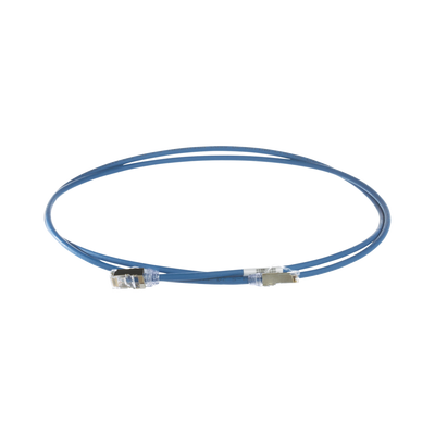 Patch Cord Cat6A, Diametro Reducido 28 AWG, Blindado S/FTP, CM/LS0H, 1.5m, Color Azul