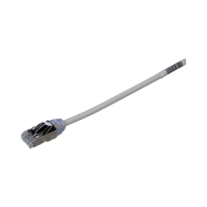 Patch Cord Cat6A, Diametro Reducido 28 AWG, Blindado S/FTP, CM/LS0H, 1 m, Color Gris