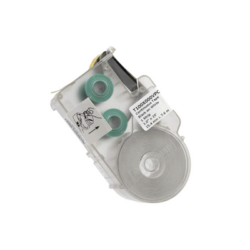 Casete de Etiquetas de Vinilo de Cinta Continua, Color Negro Sobre Blanco, Uso Interior/Exterior, 25.4 mm de Ancho x 7.6 Metros de largo