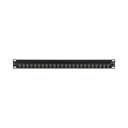 Patch Panel UltraMAX. UTP, Precargado con Jacks Cat6A, 24 Puertos, Plano, 1U