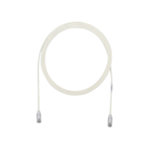 Cable de Parcheo TX6, UTP Cat6, Diámetro Reducido (28AWG), Color Blanco Mate, 10ft