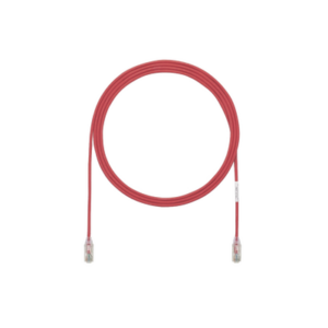 Cable de Parcheo TX6, UTP Cat6, Diámetro Reducido (28AWG), Color Rojo, 10ft