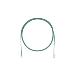 Cable de Parcheo TX6, UTP Cat6, Diámetro Reducido (28AWG), Color Verde, 3ft