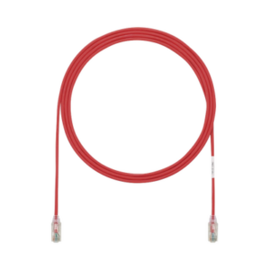 Cable de Parcheo TX6, UTP Cat6, Diámetro Reducido (28AWG), Color Rojo, 3ft