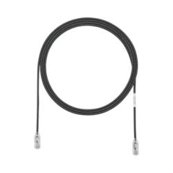 Cable de Parcheo TX6, UTP Cat6, Diámetro Reducido (28AWG), Color Negro, 5ft