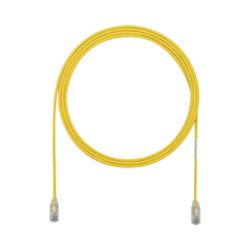 Cable de Parcheo TX6, UTP Cat6, Diámetro Reducido (28AWG), Color Amarillo, 5ft