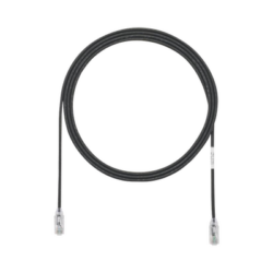 Cable de Parcheo TX6, UTP Cat6, Diámetro Reducido (28AWG), Color Negro, 7ft