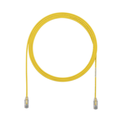 Cable de Parcheo TX6, UTP Cat6, Diámetro Reducido (28AWG), Color Amarillo, 7ft