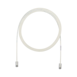 Cable de Parcheo UTP Cat6A, CM/LSZH, Diámetro Reducido (28AWG), Color Blanco Mate, 3ft