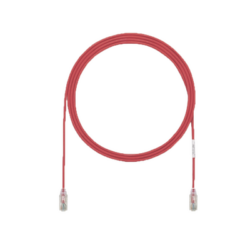 Cable de Parcheo UTP Cat6A, CM/LSZH, Diámetro Reducido (28AWG), Color Rojo, 50ft