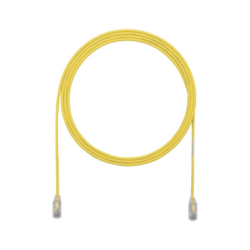Cable de Parcheo UTP Cat6A, CM/LSZH, Diámetro Reducido (28AWG), Color Amarillo, 7ft