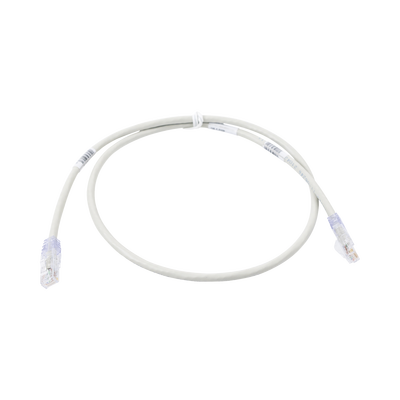 Cable de Parcheo TX6, UTP Cat6, 24 AWG, CM, Color Gris, 7ft