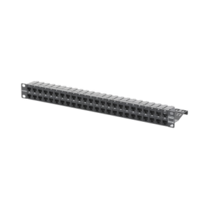 Patch Panel Z-MAX de 48 puertos, Blindado, Precargado con Jacks Categoría 6A, Plano, 1UR