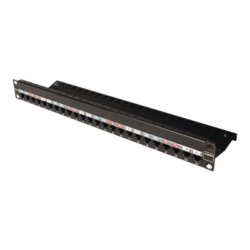 Patch Panel Z-MAX, de 24 puertos, Modular (vacío), Plano, 1UR
