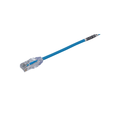 Cable de Parcheo TX6, UTP Cat6, Diámetro Reducido (28AWG), Color Azul, 30 m