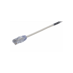 Cable de Parcheo TX6, UTP Cat6, Diámetro Reducido (28AWG), Color Blanco Mate, 15 ft