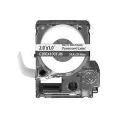 Casete de 140 Etiquetas Adhesivas, Para Identificación de Marcadores de Cable, Rack o Gabinetes, 50.8 x 25.4 mm, Color Blanco