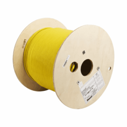 Bobina de Cable Blindado F/UTP de 4 Pares, Cat6A, Soporte de Aplicaciones 10GBase-T, LSZH (Libre de Gases Tóxicos), Color Amarillo, 305m
