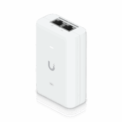 Adaptador PoE+ 2.5G / hasta 30 W / 48V 0.65A / (2) Puertos RJ45 MultiGigabit 2.5G / Salida PoE+ / LED Indicador / Ideal para APs UniFi WiFi 7 / / Protección contra Sobretensiones