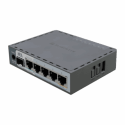 Router hEX S / 5 Puertos Gigabit Ethernet / 1 Puerto SFP 2.5G / Dual-Core ARM / 512 MB RAM / RouterOS V7 / PoE-In y PoE-Out / Montaje en Pared