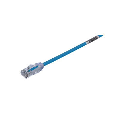 Cable de Parcheo UTP Cat6A, CM/LSZH, Diámetro Reducido (28AWG), Color Azul, 4 ft