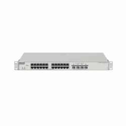 Switch Administrable Capa 3 con 24 puertos Gigabit PoE 802.3af/at + 4 SFP+ para fibra 10Gb, gestión gratuita desde la nube, 370w