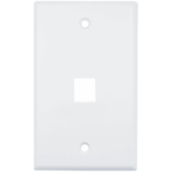 Placa de Pared (Face Plate) / 1 Puerto / Color Blanco / Caja con 20 Piezas / ABS