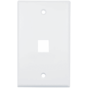 Placa de Pared (Face Plate) / 1 Puerto / Color Blanco / Caja con 20 Piezas / ABS