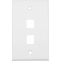 Placa de Pared (Face Plate) / 2 Puertos / Color Blanco / Caja con 20 Piezas / ABS