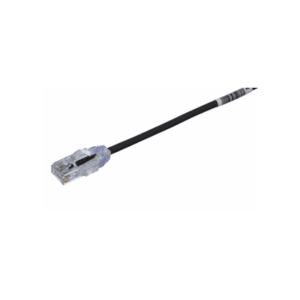 Cable de Parcheo UTP Cat6A, CM/LSZH, Diámetro Reducido (28AWG), Color Negro, 1ft