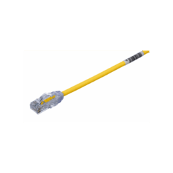 Cable de Parcheo UTP Cat6A, CM/LSZH, Diámetro Reducido (28AWG), Color Amarillo, 15ft