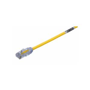 Cable de Parcheo UTP Cat6A, CM/LSZH, Diámetro Reducido (28AWG), Color Amarillo, 15ft