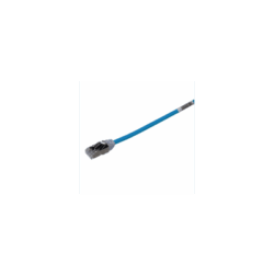 Patch Cord Cat6A, Diametro Reducido 28 AWG, Blindado S/FTP, CM/LS0H, 0.5 m., Color Azul